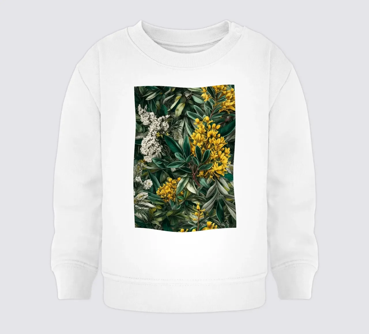 Fiori e foglie botaniche felpa neonato da Justyna Jaszke JBJart