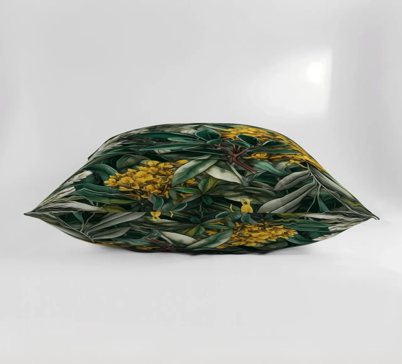 Fiori e foglie botaniche cuscino da Justyna Jaszke JBJart