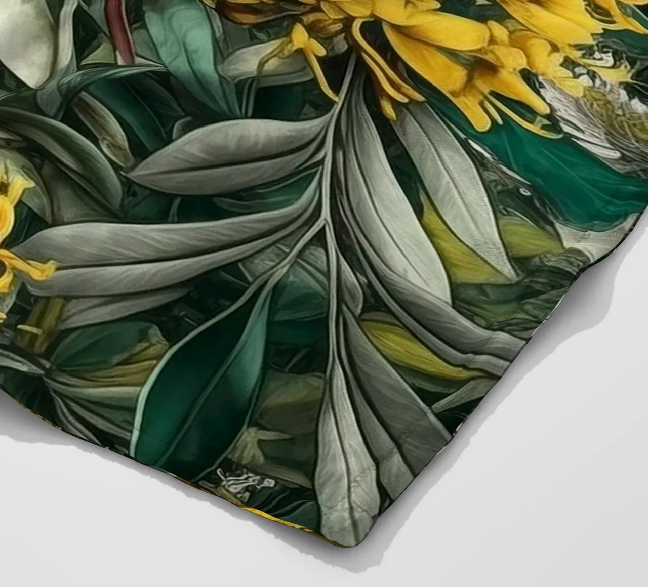 Fiori e foglie botaniche coperta in pile da Justyna Jaszke JBJart