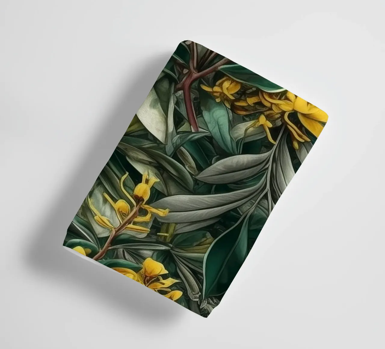 Fiori e foglie botaniche asciugamano da bagno da Justyna Jaszke JBJart