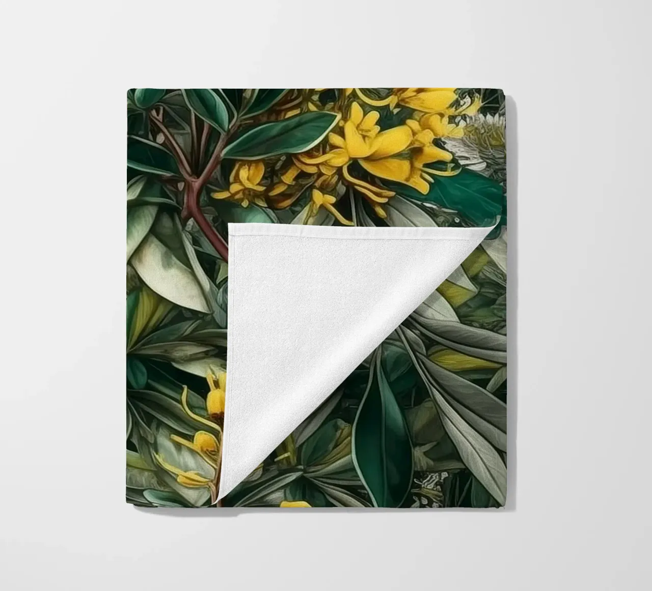 Fiori e foglie botaniche telo mare da Justyna Jaszke JBJart