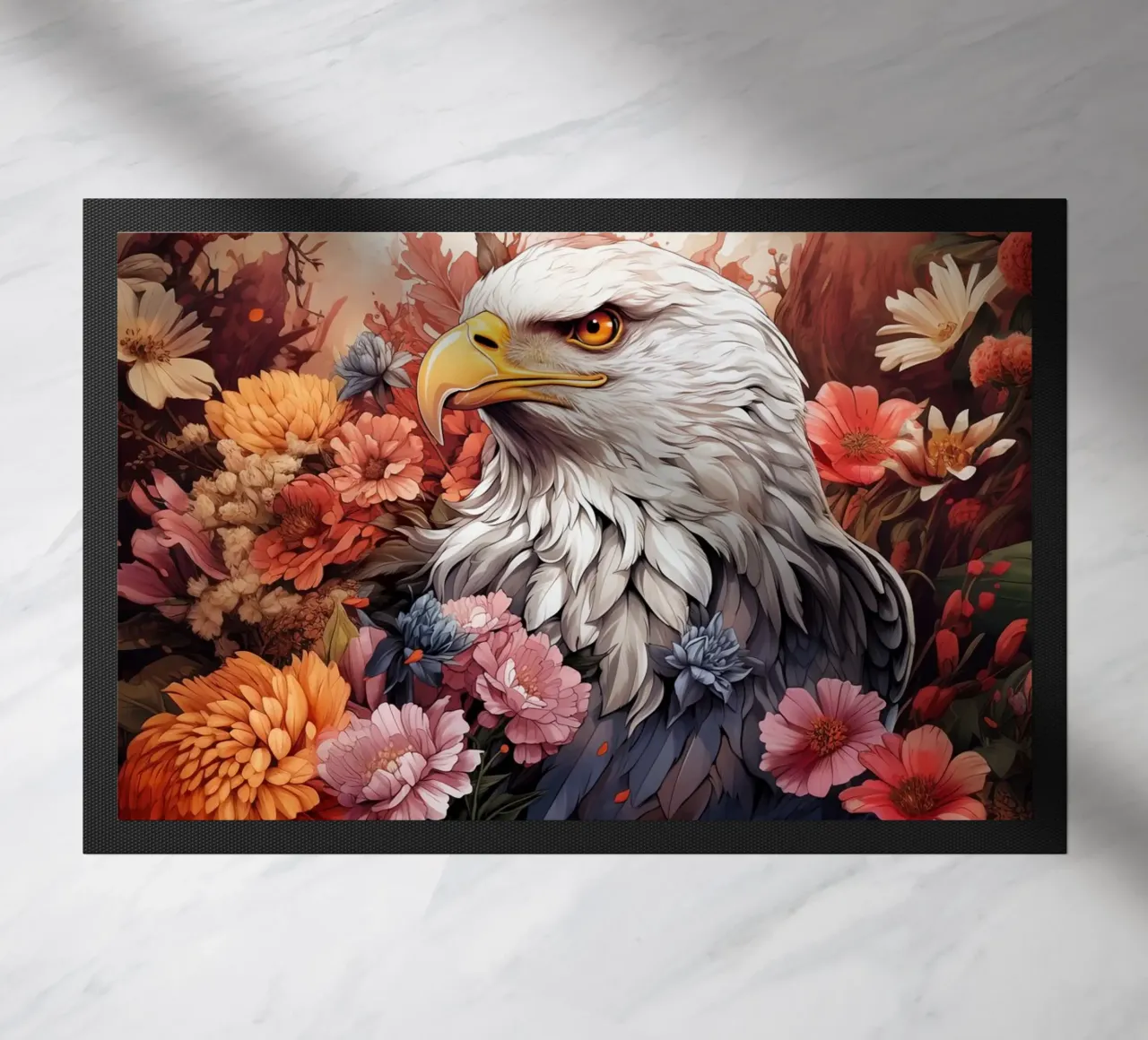 Eagle Flowers doormat by Mateo