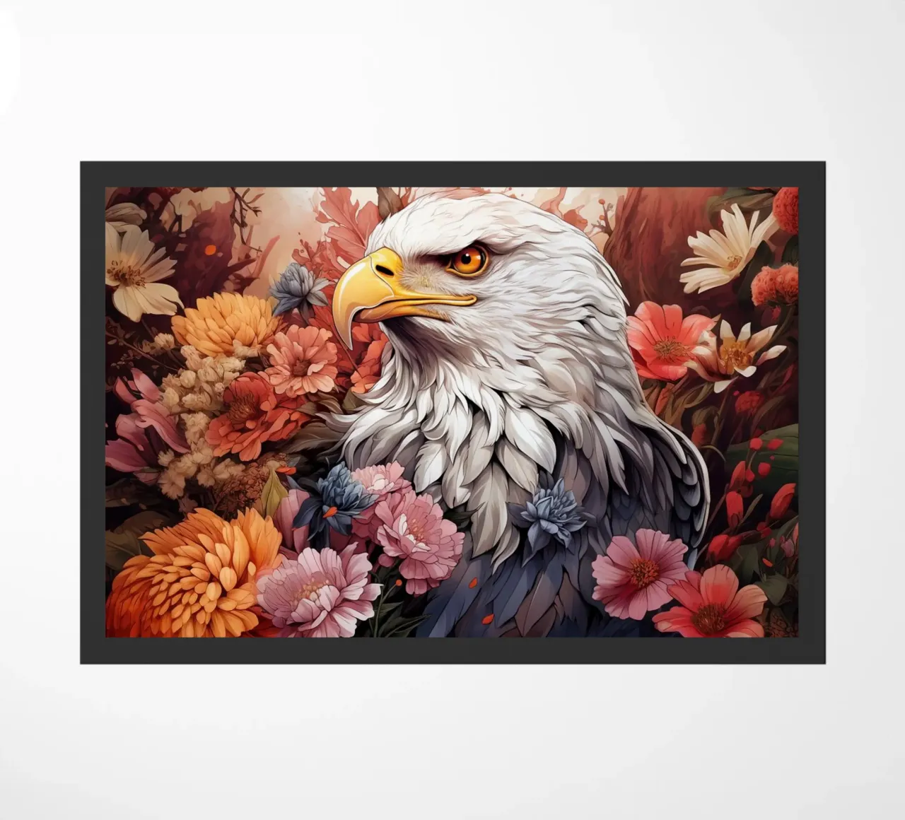 Eagle Flowers doormat by Mateo