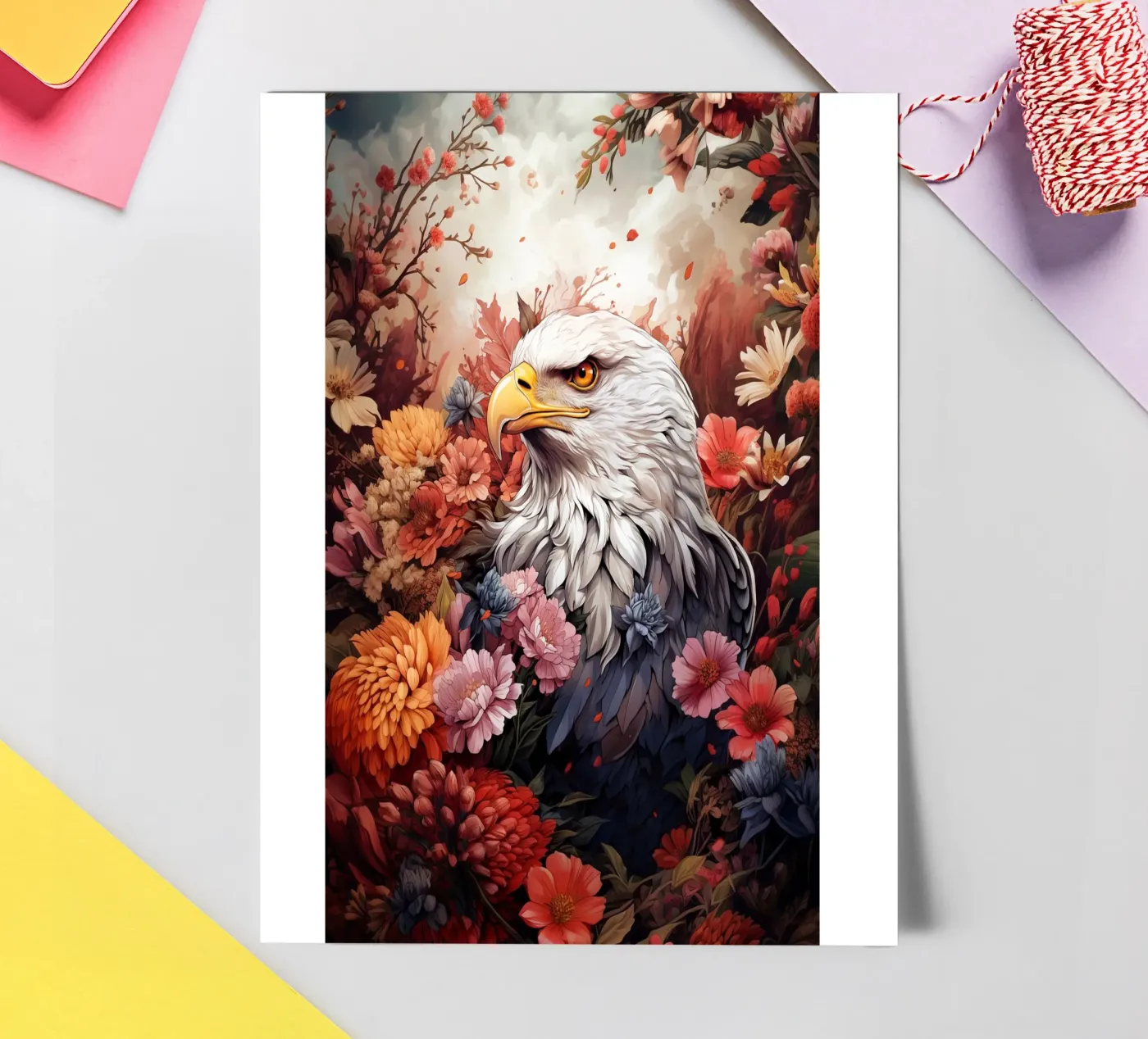 Eagle Flowers sticker sheet by Mateo