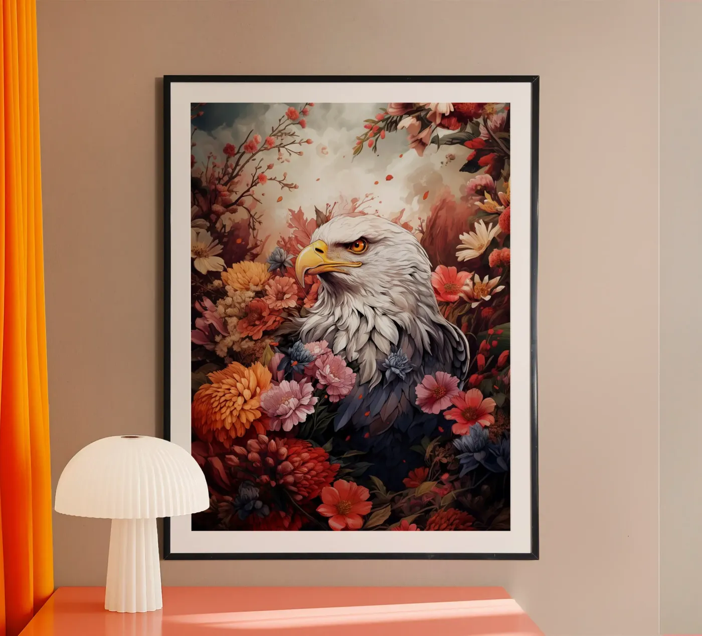 Eagle Flowers poster van Mateo