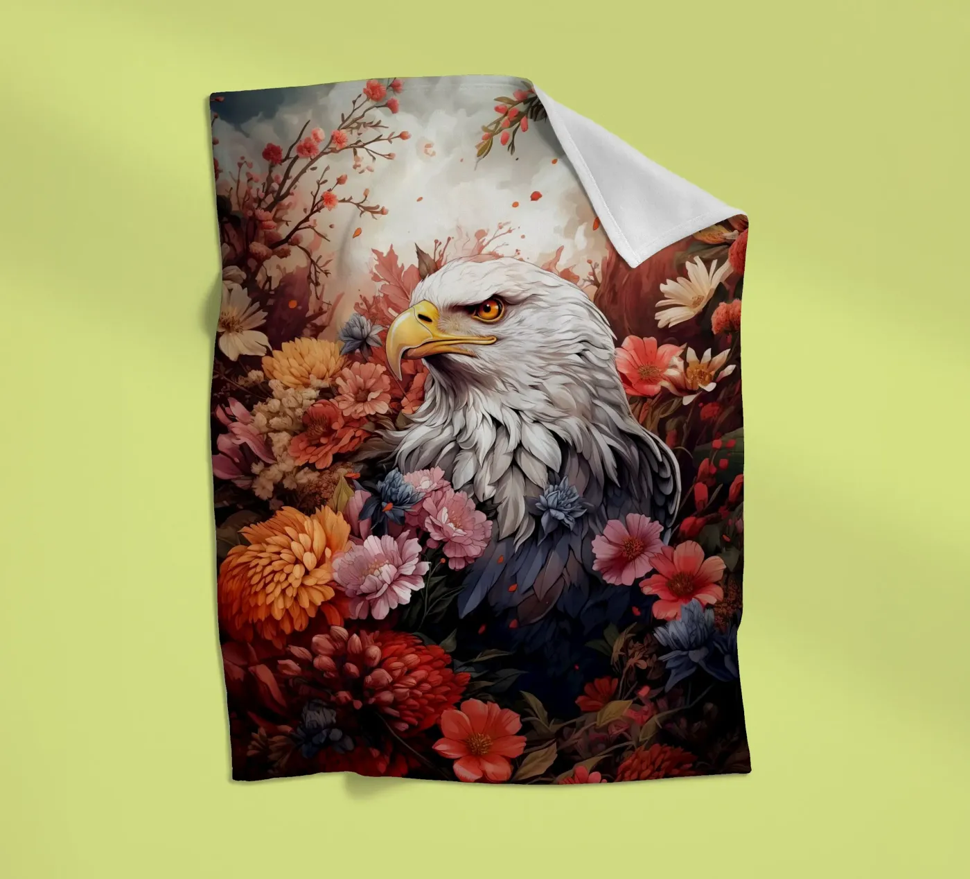 Eagle Flowers Fleecedecke von Mateo