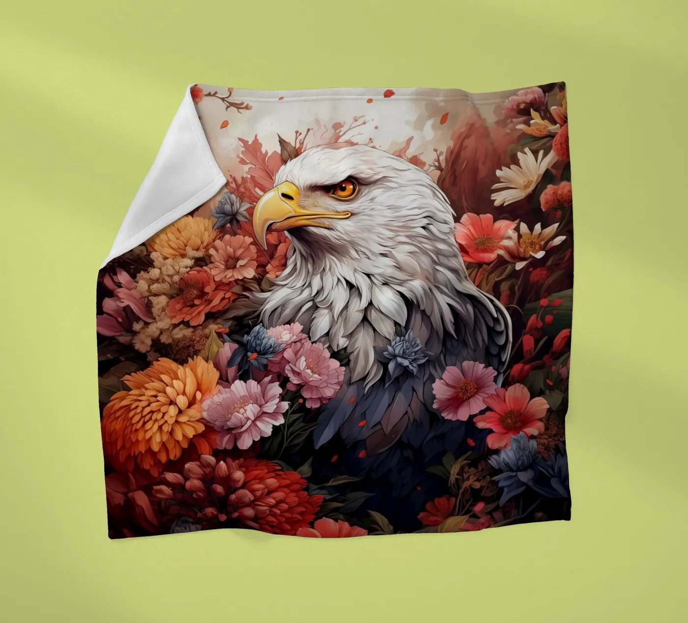 Eagle Flowers Fleecedecke von Mateo