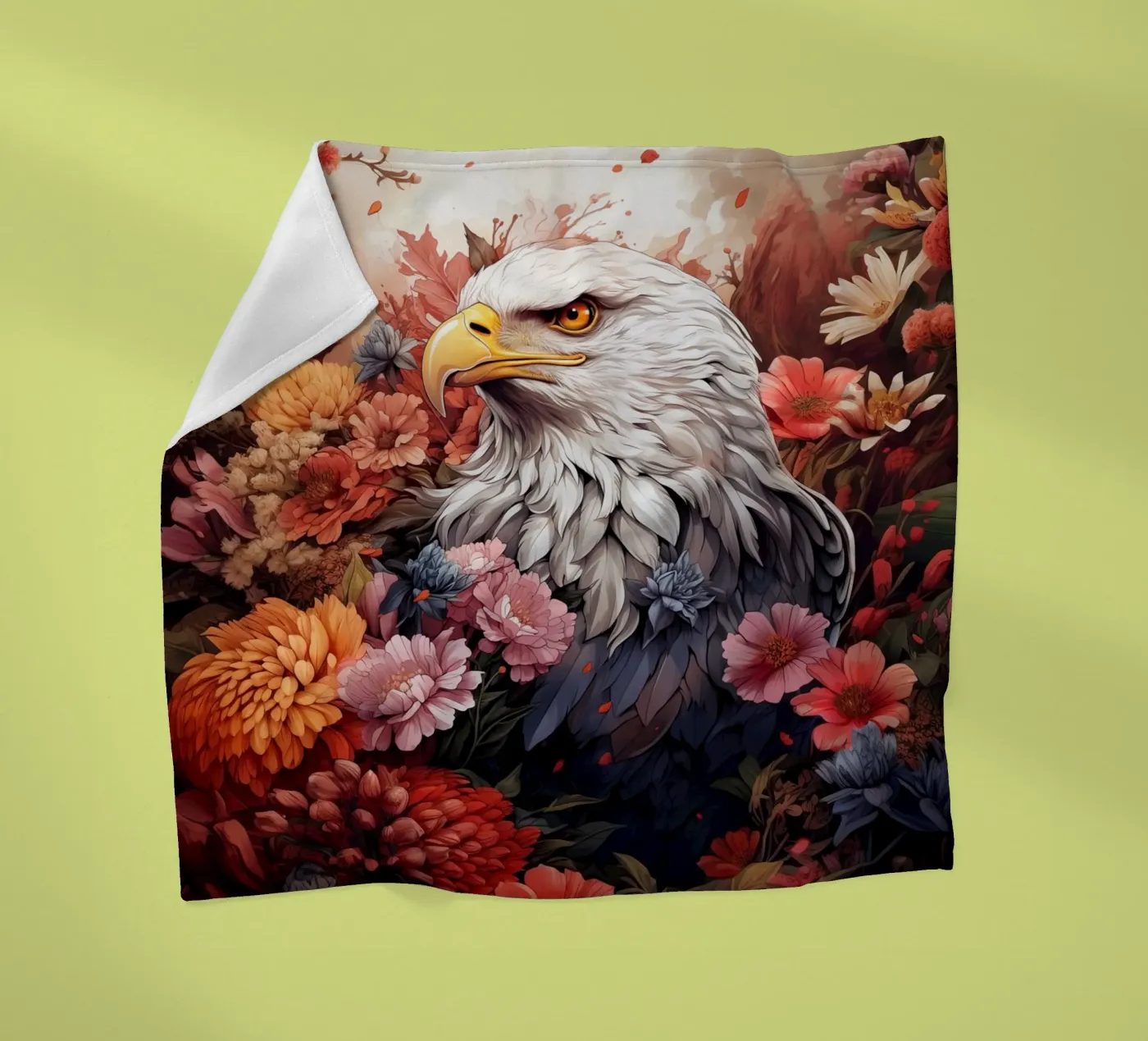 Eagle Flowers Fleecedecke von Mateo