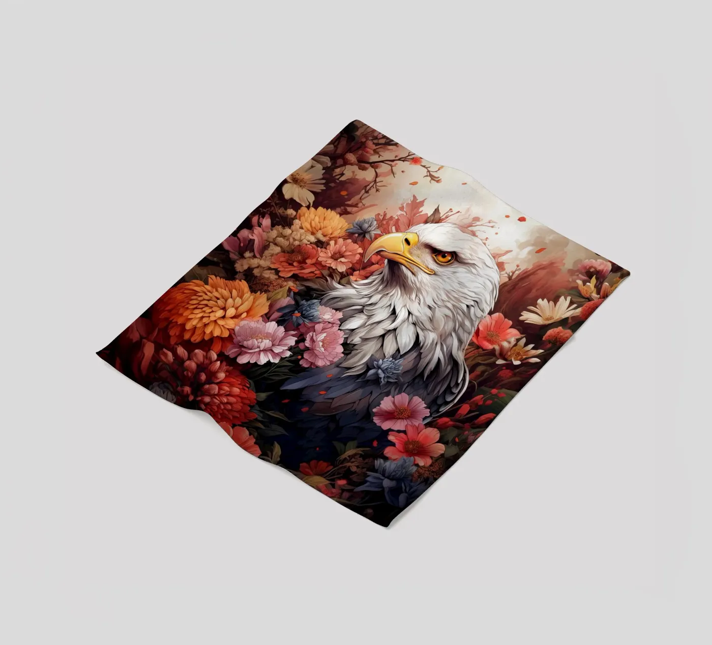 Eagle Flowers Fleecedecke von Mateo