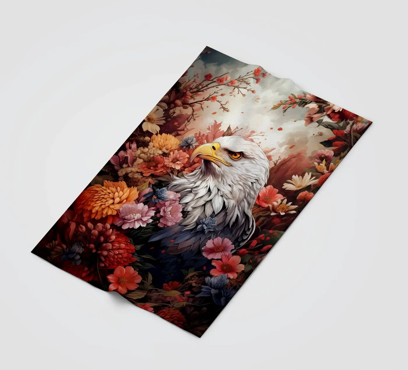 Eagle Flowers Fleecedecke von Mateo