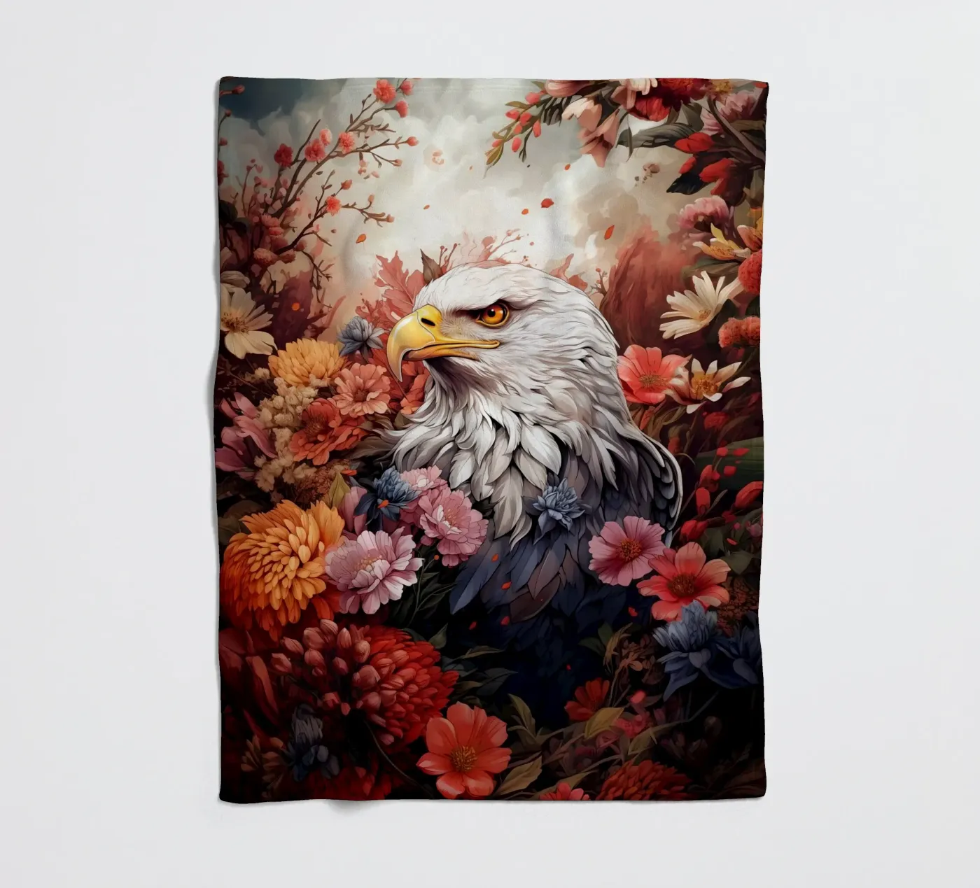 Eagle Flowers Fleecedecke von Mateo
