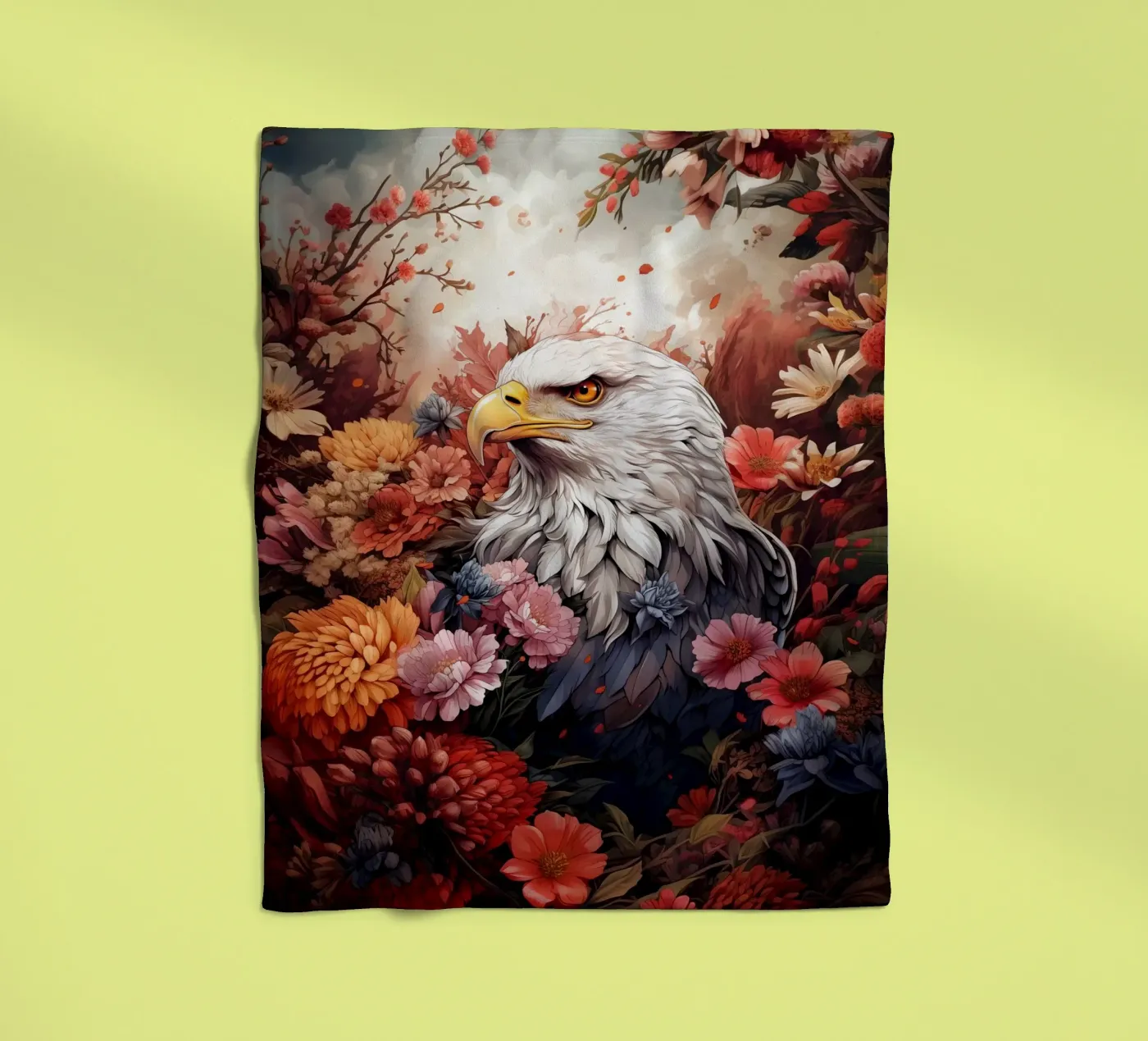 Eagle Flowers Fleecedecke von Mateo