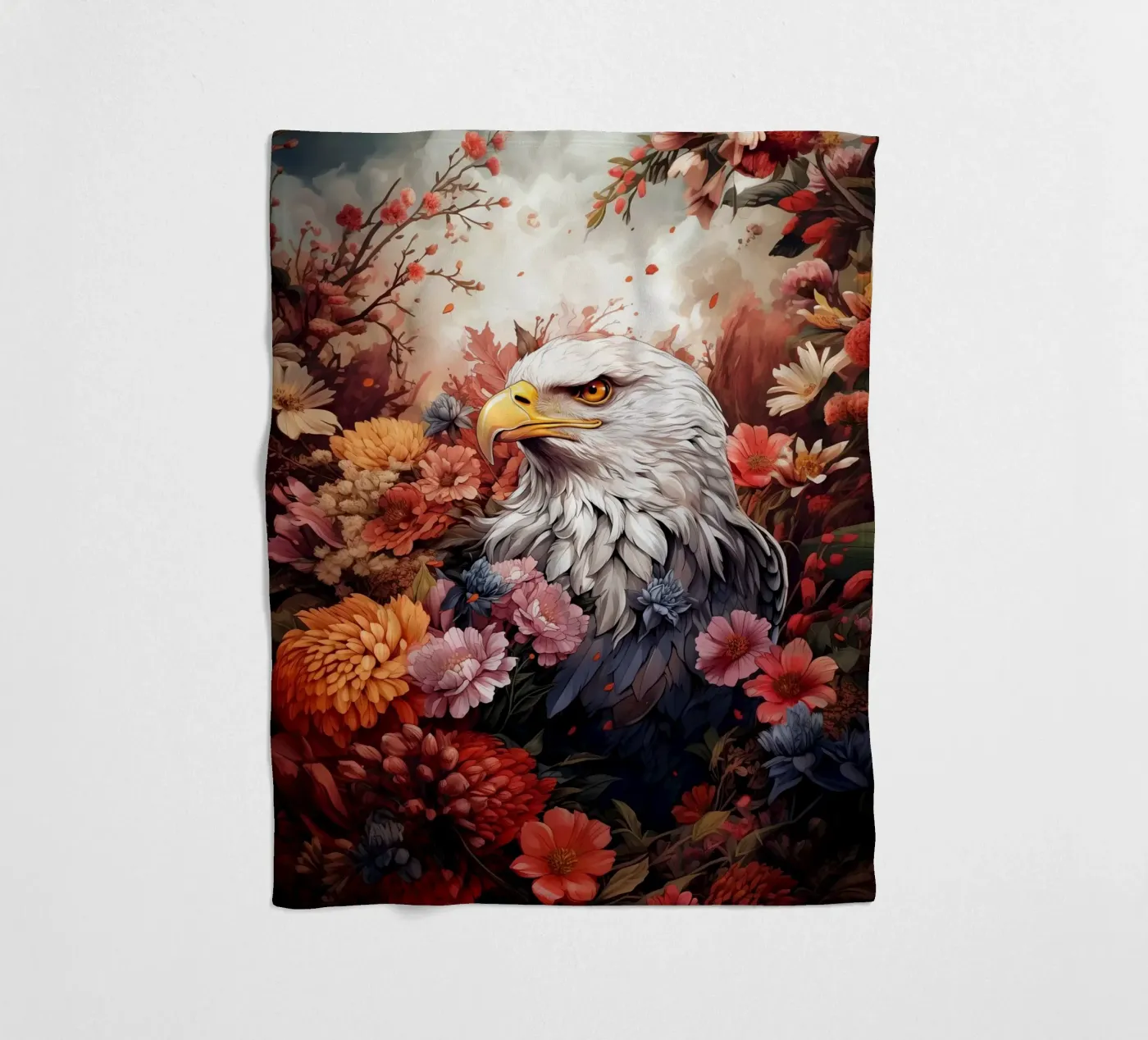 Eagle Flowers Fleecedecke von Mateo