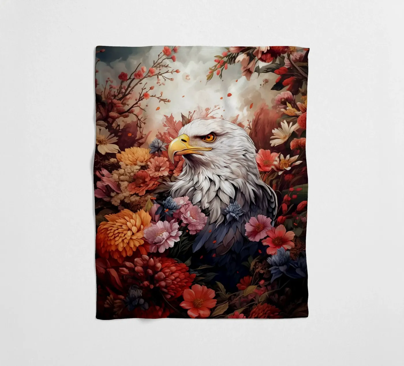 Eagle Flowers Fleecedecke von Mateo