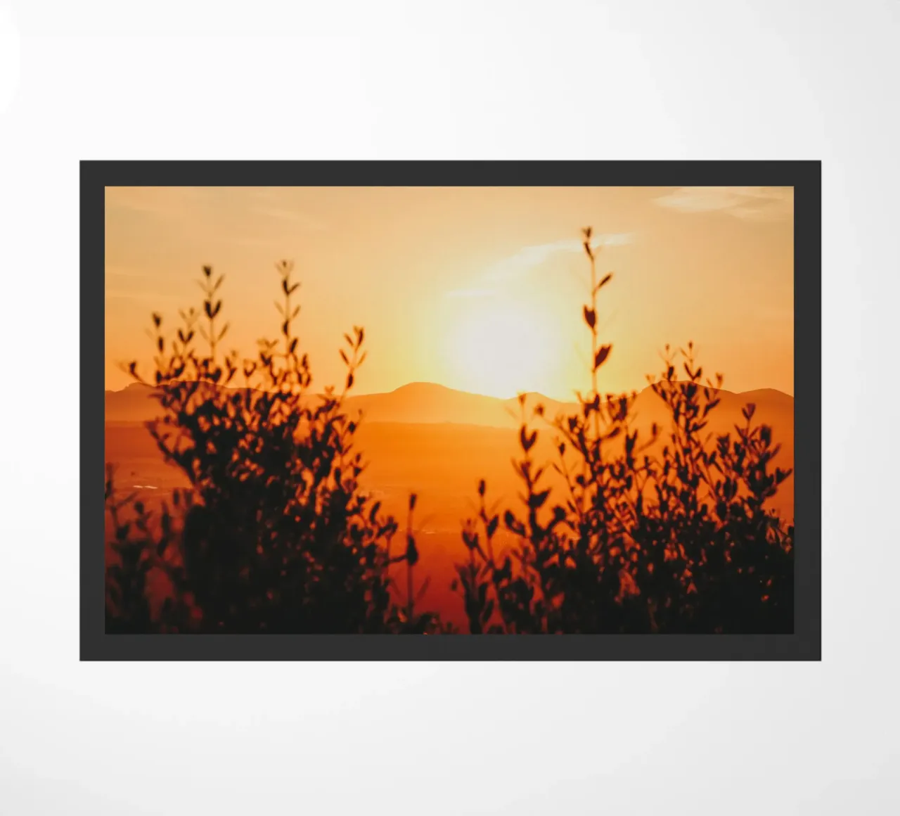 Majorque - Coucher de soleil dans les montagnes,Serra de Tramuntana paillasson de Bold and Retro