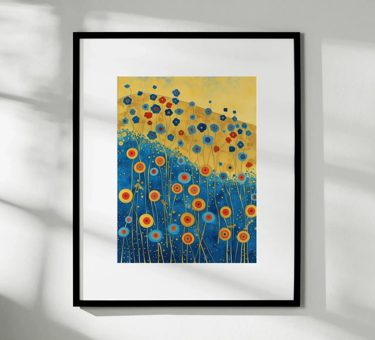 Fiori estivi sulla spiaggia dorata | Klimt incontra lo Scandi poster da Autofocus