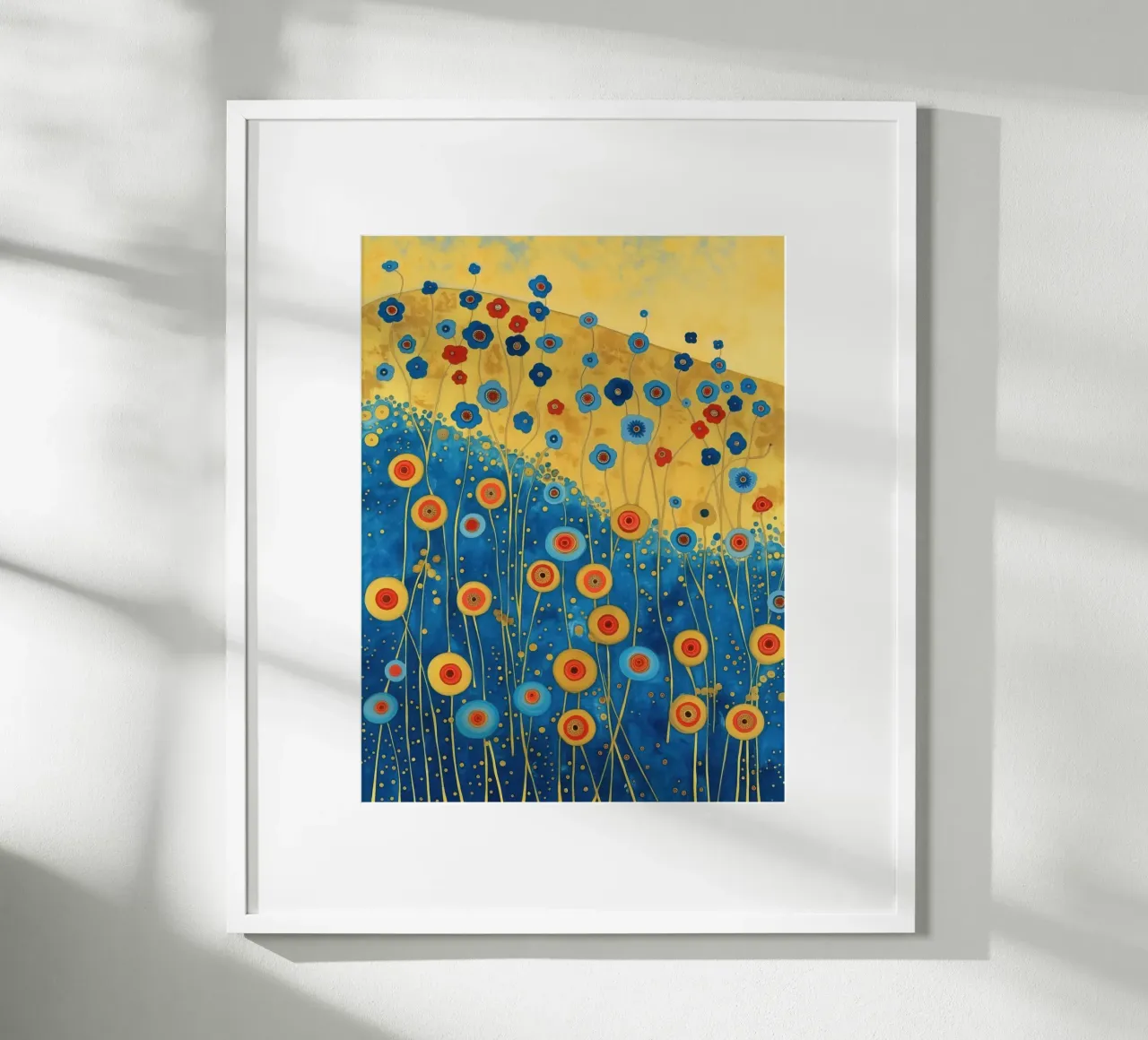 Fiori estivi sulla spiaggia dorata | Klimt incontra lo Scandi poster da Autofocus