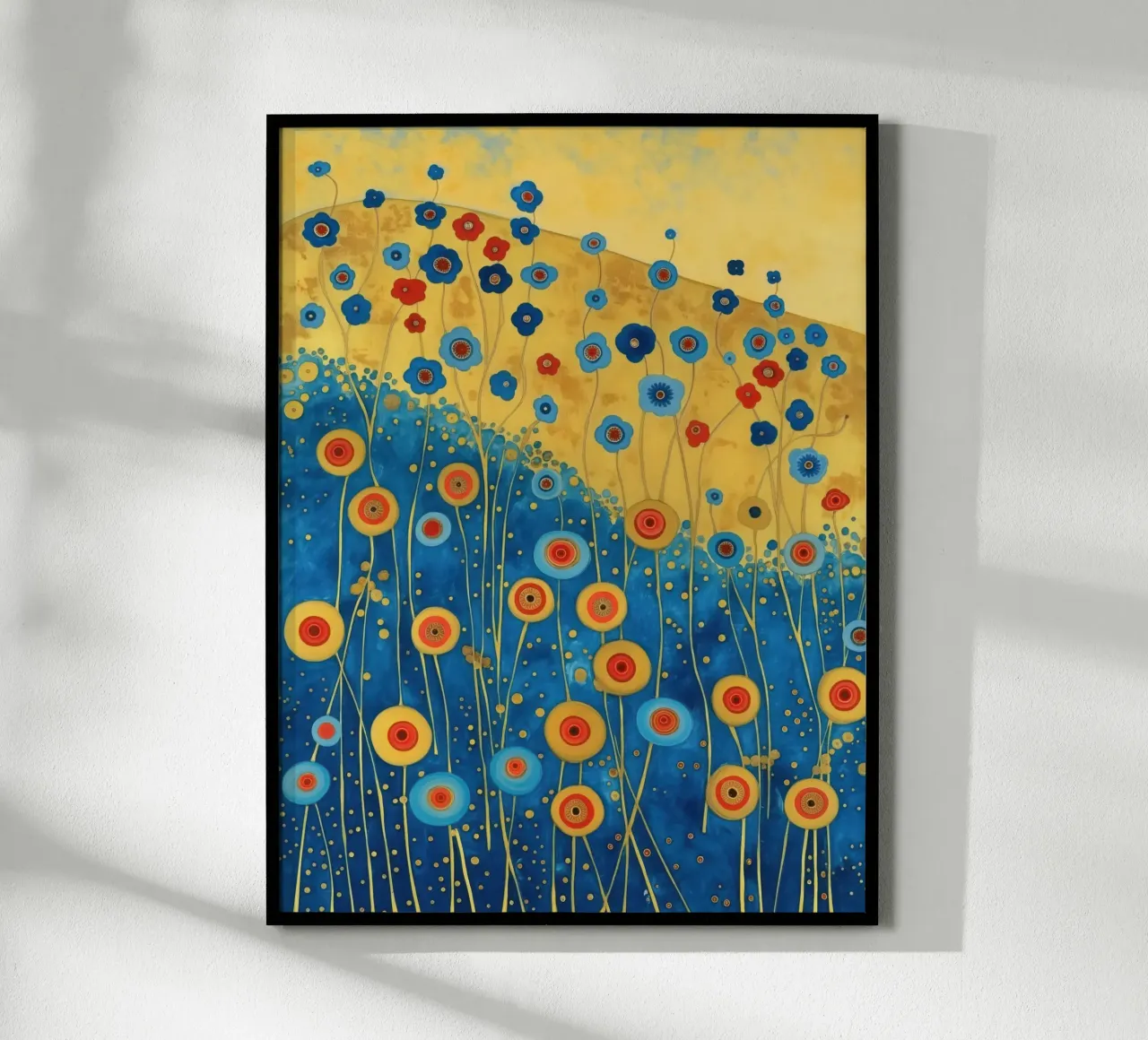 Fiori estivi sulla spiaggia dorata | Klimt incontra lo Scandi poster da Autofocus
