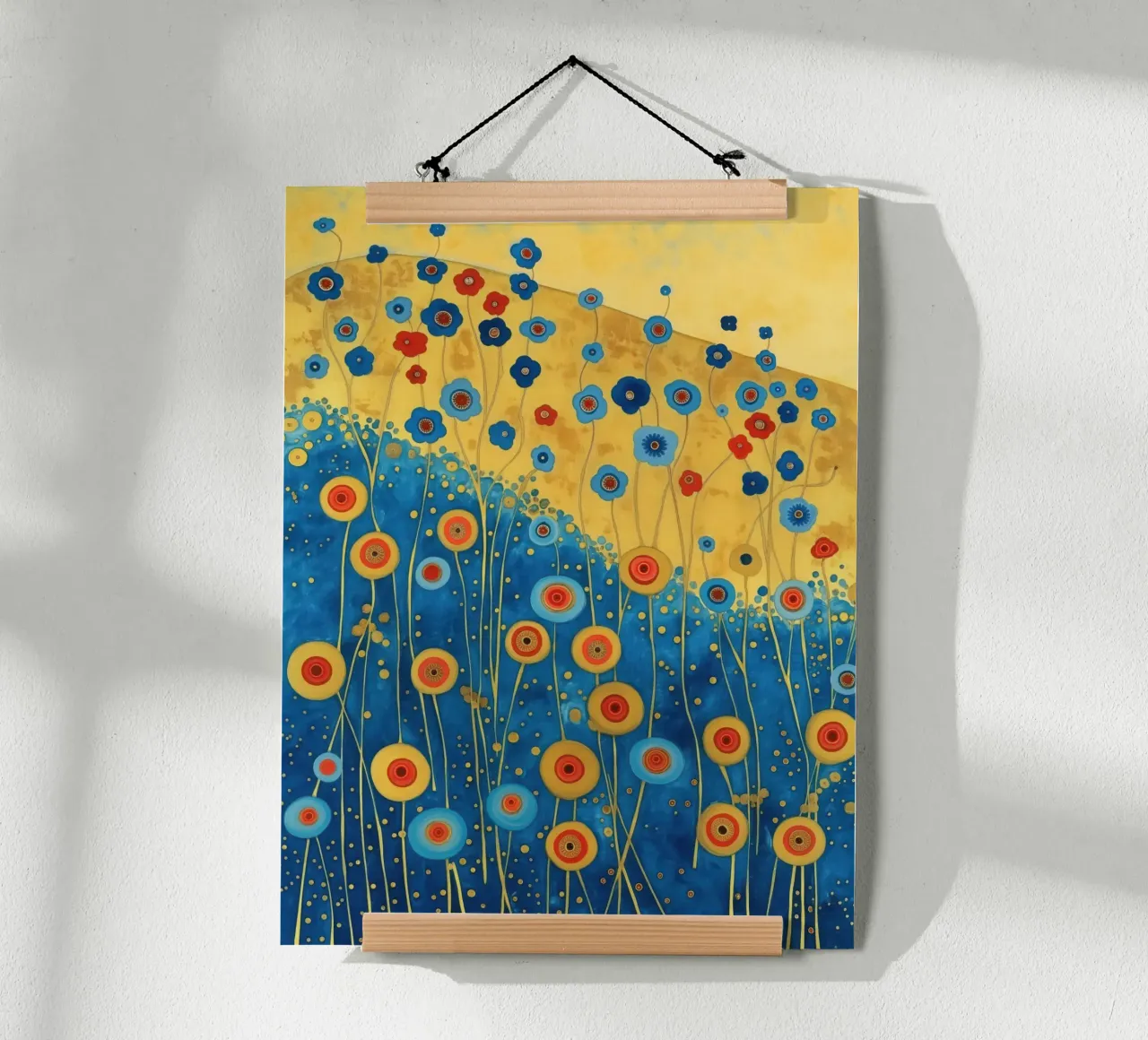 Fiori estivi sulla spiaggia dorata | Klimt incontra lo Scandi poster da Autofocus