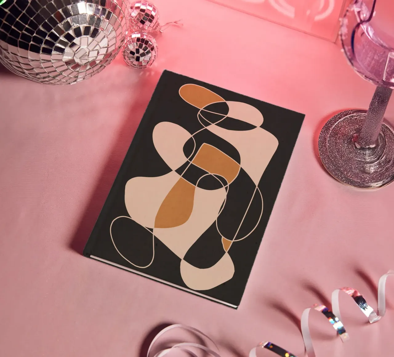 Modern Abstract Minimal Art 25 notebook by ThingDesign