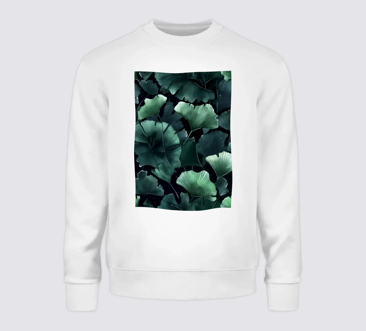 Ginkgo leaves sweatshirt by Justyna Jaszke JBJart