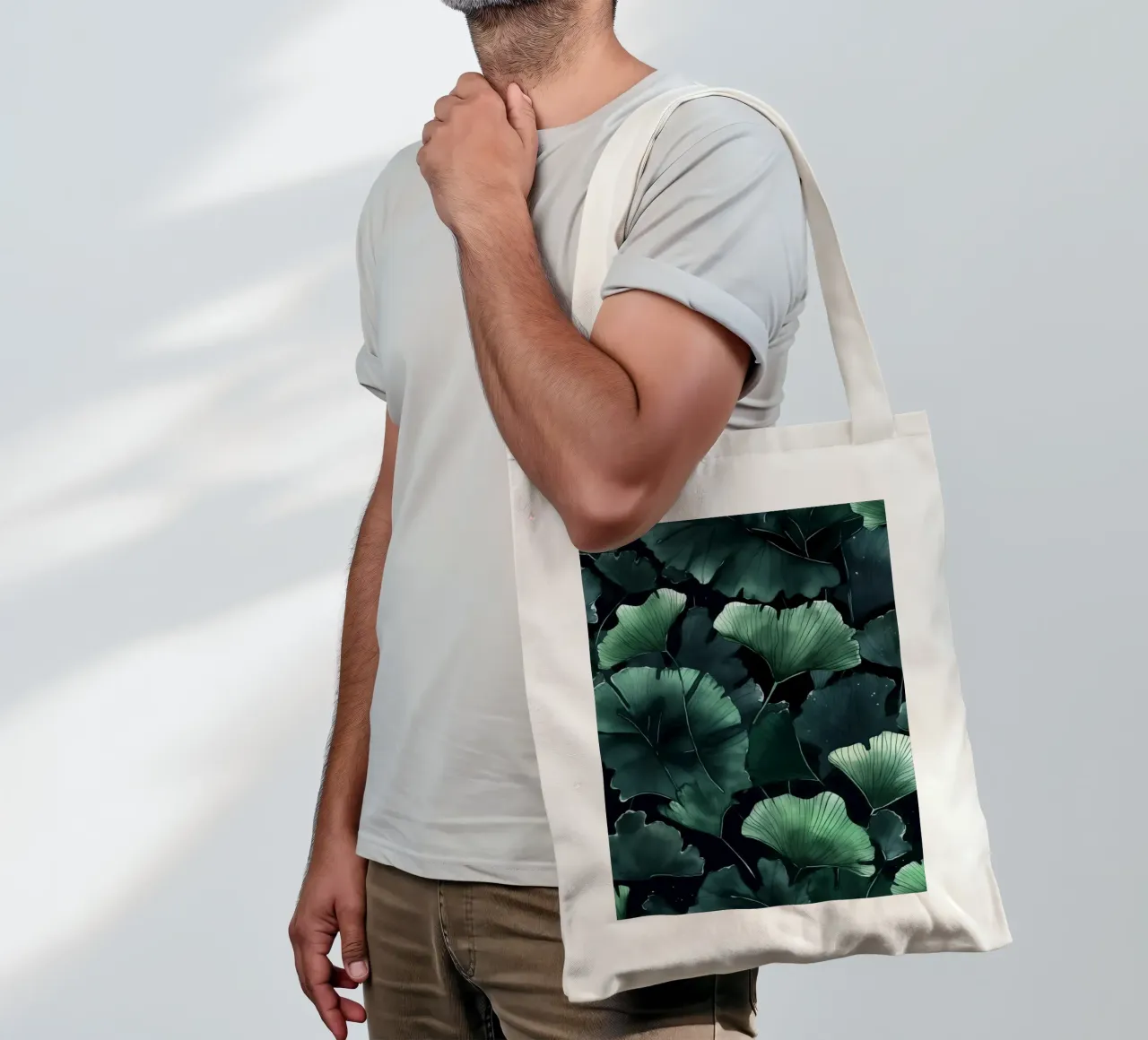 Foglie di ginkgo borsa in juta da Justyna Jaszke JBJart