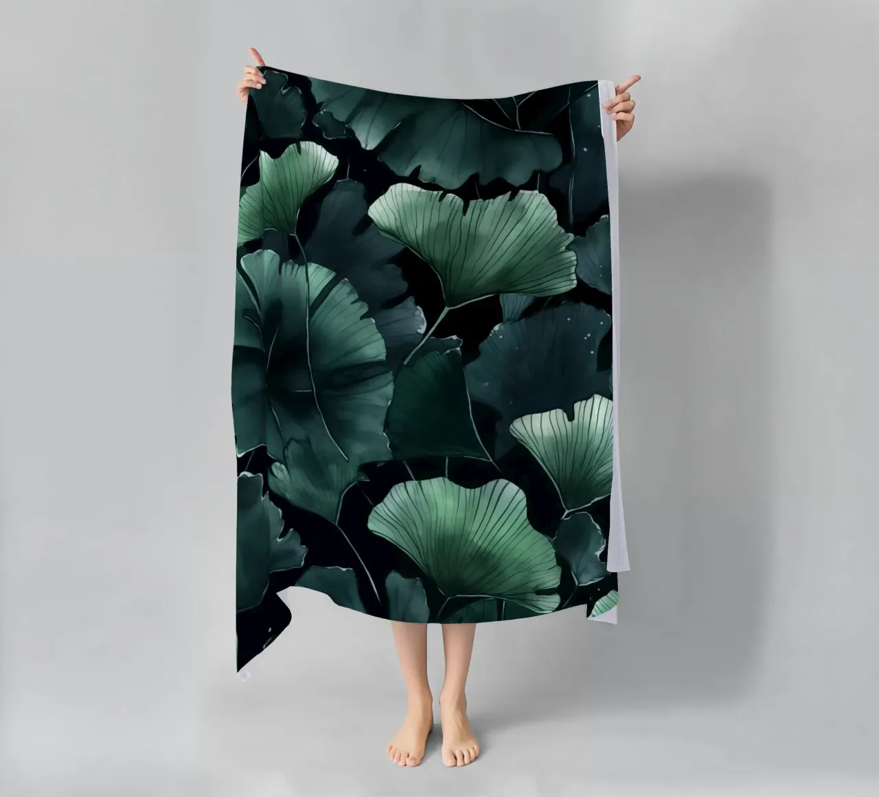 Foglie di ginkgo telo mare da Justyna Jaszke JBJart