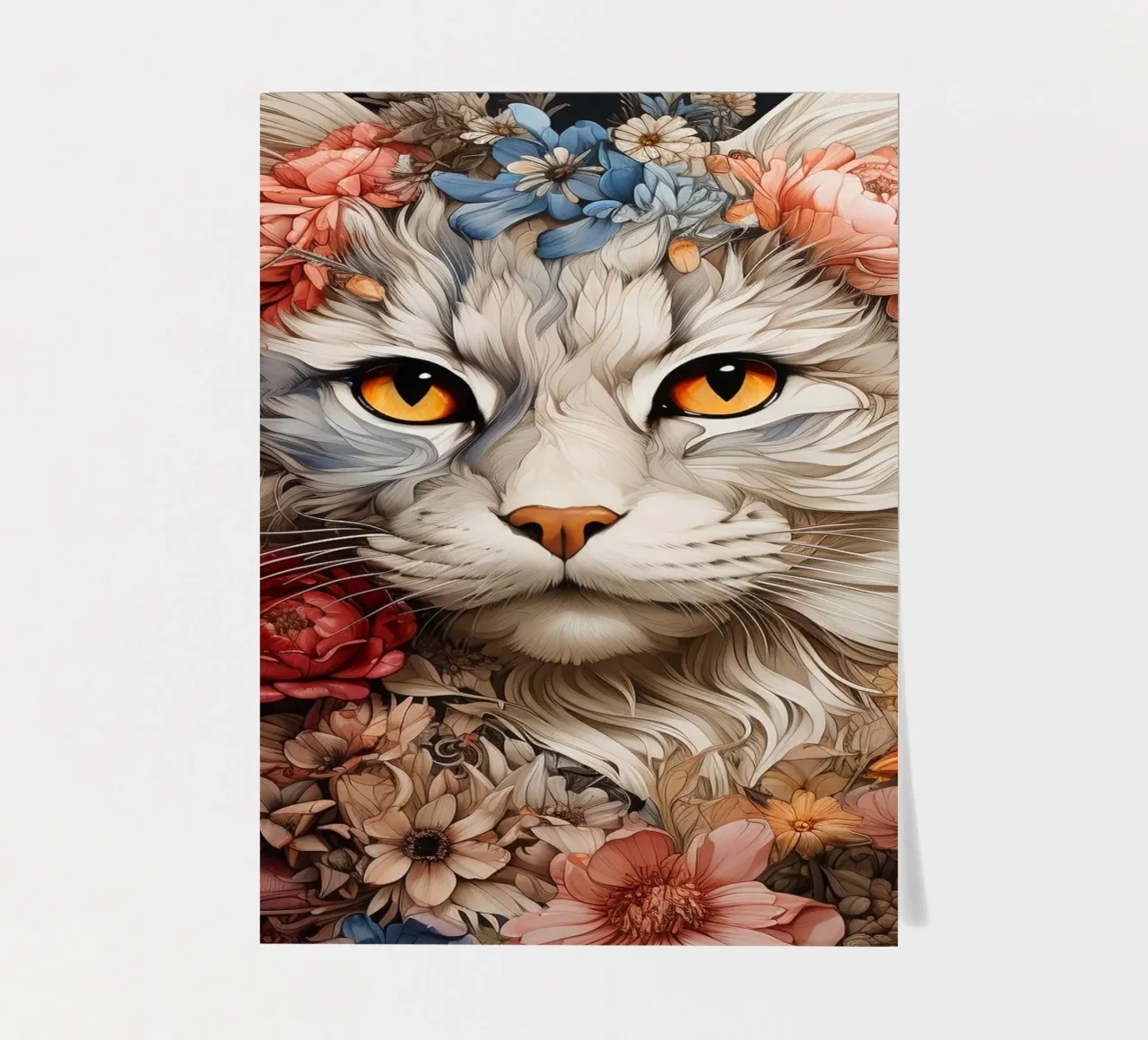 Cat Flowers sticker sheet by Mateo