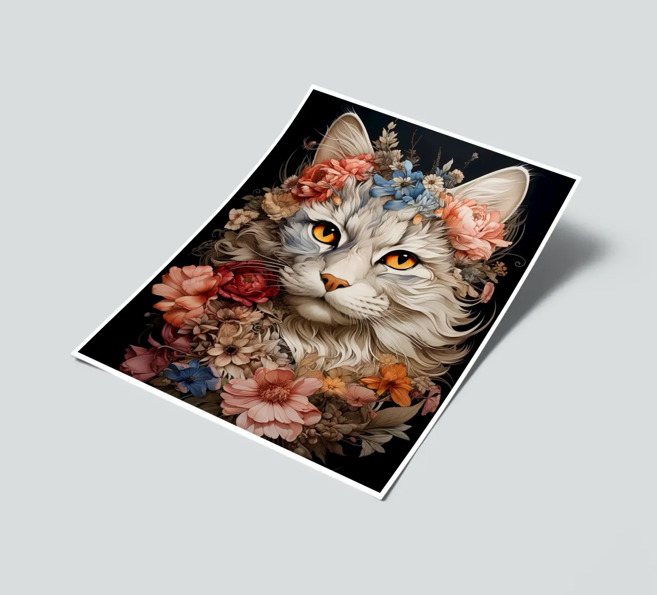 Cat Flowers sticker sheet by Mateo