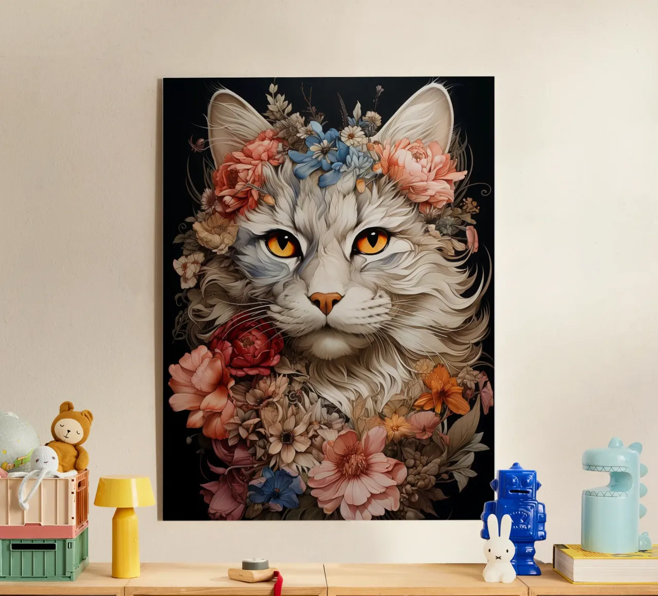 Cat Flowers plexiglass da Mateo