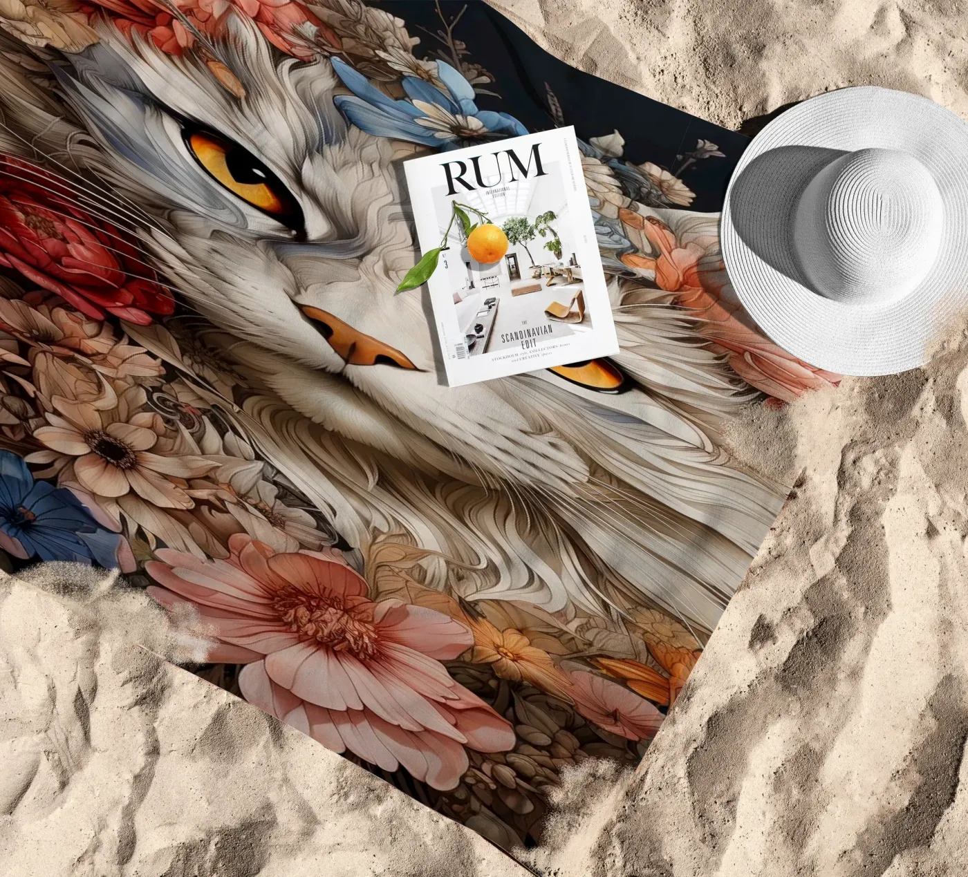 Cat Flowers telo mare da Mateo