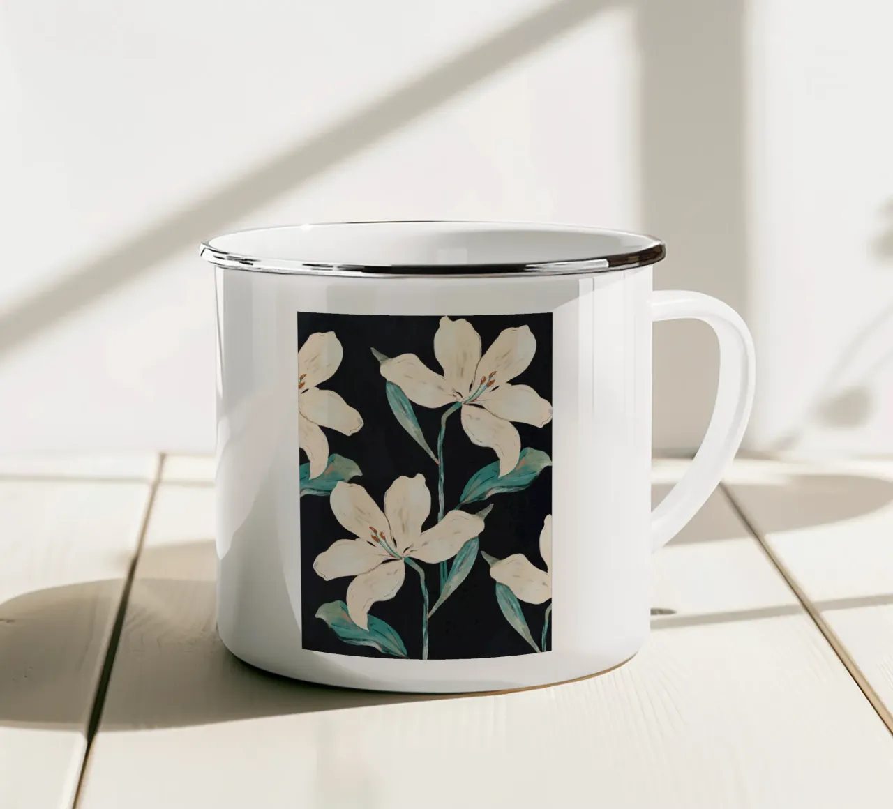 Fiori di primavera 8 tazza in smalto da ThingDesign