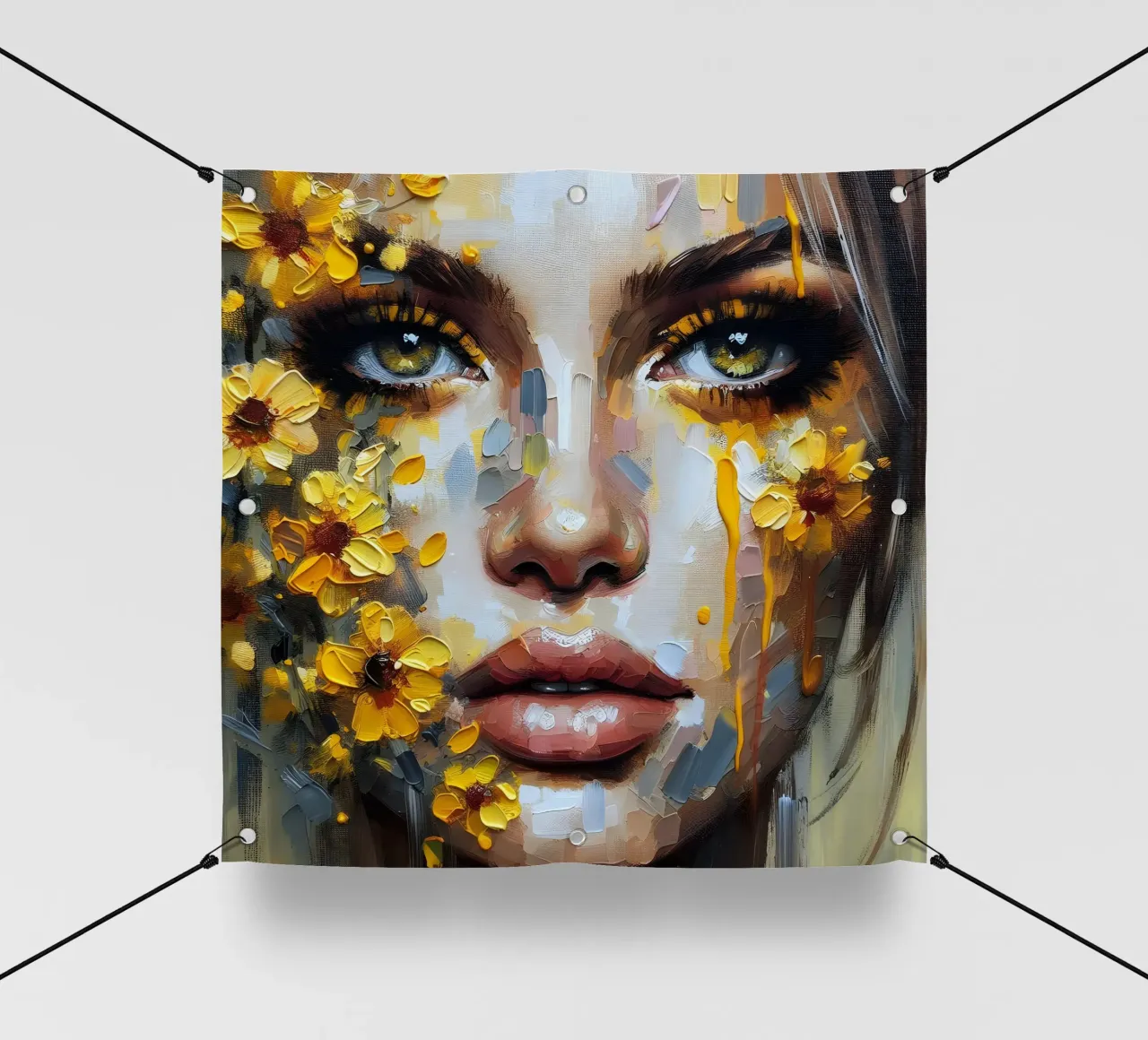 FIORI BOTANICI PITTURA RITRATTO telo in pvc da ARTOMATIC