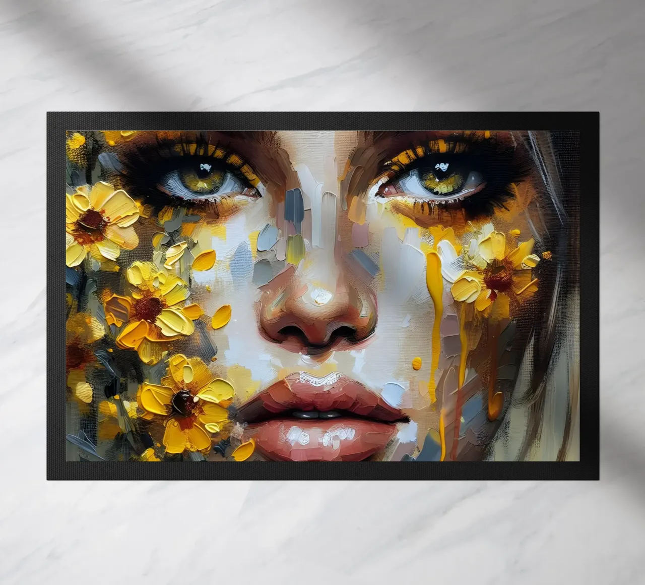 FIORI BOTANICI PITTURA RITRATTO zerbino da ARTOMATIC