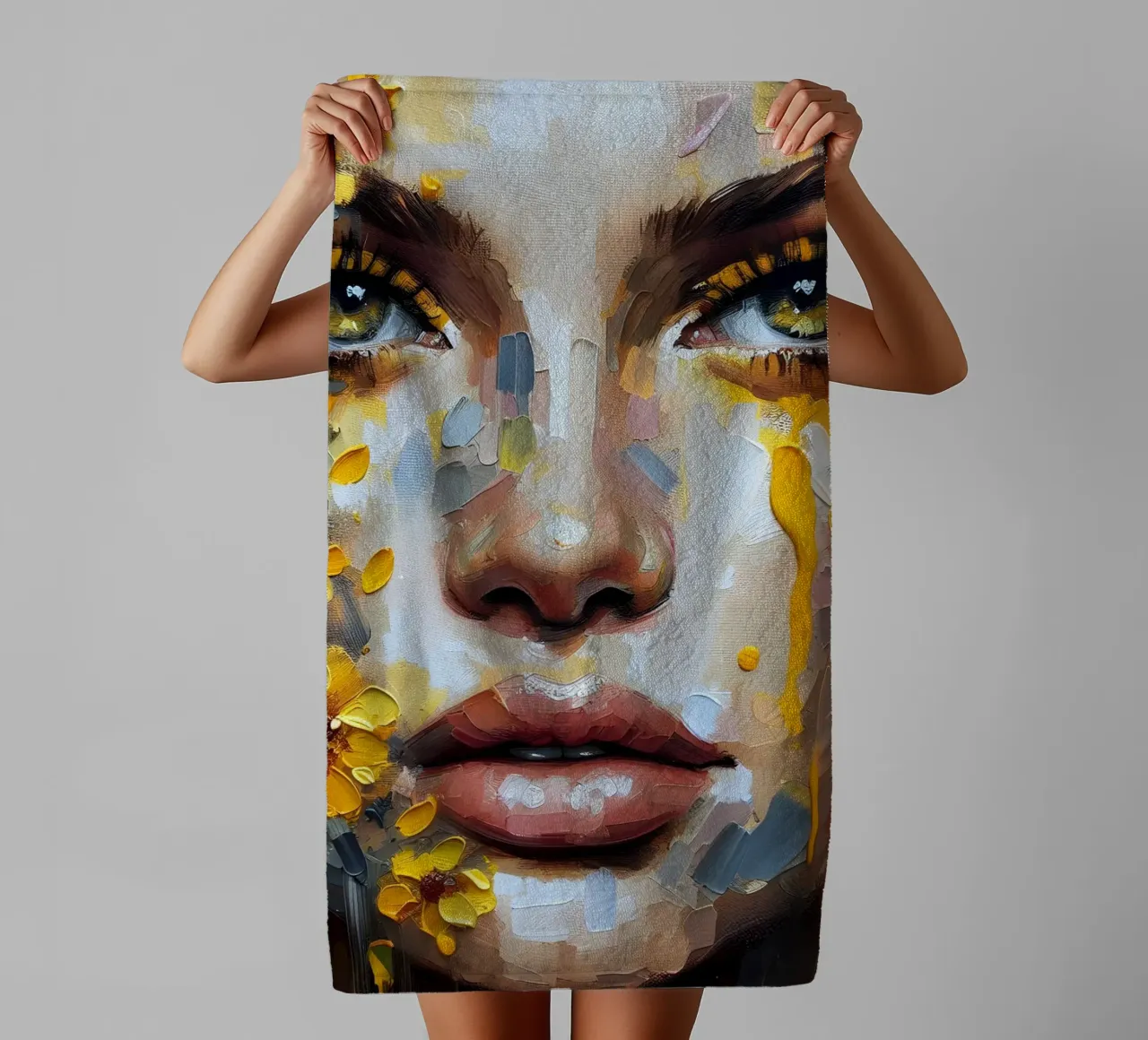 FIORI BOTANICI PITTURA RITRATTO asciugamano da bagno da ARTOMATIC