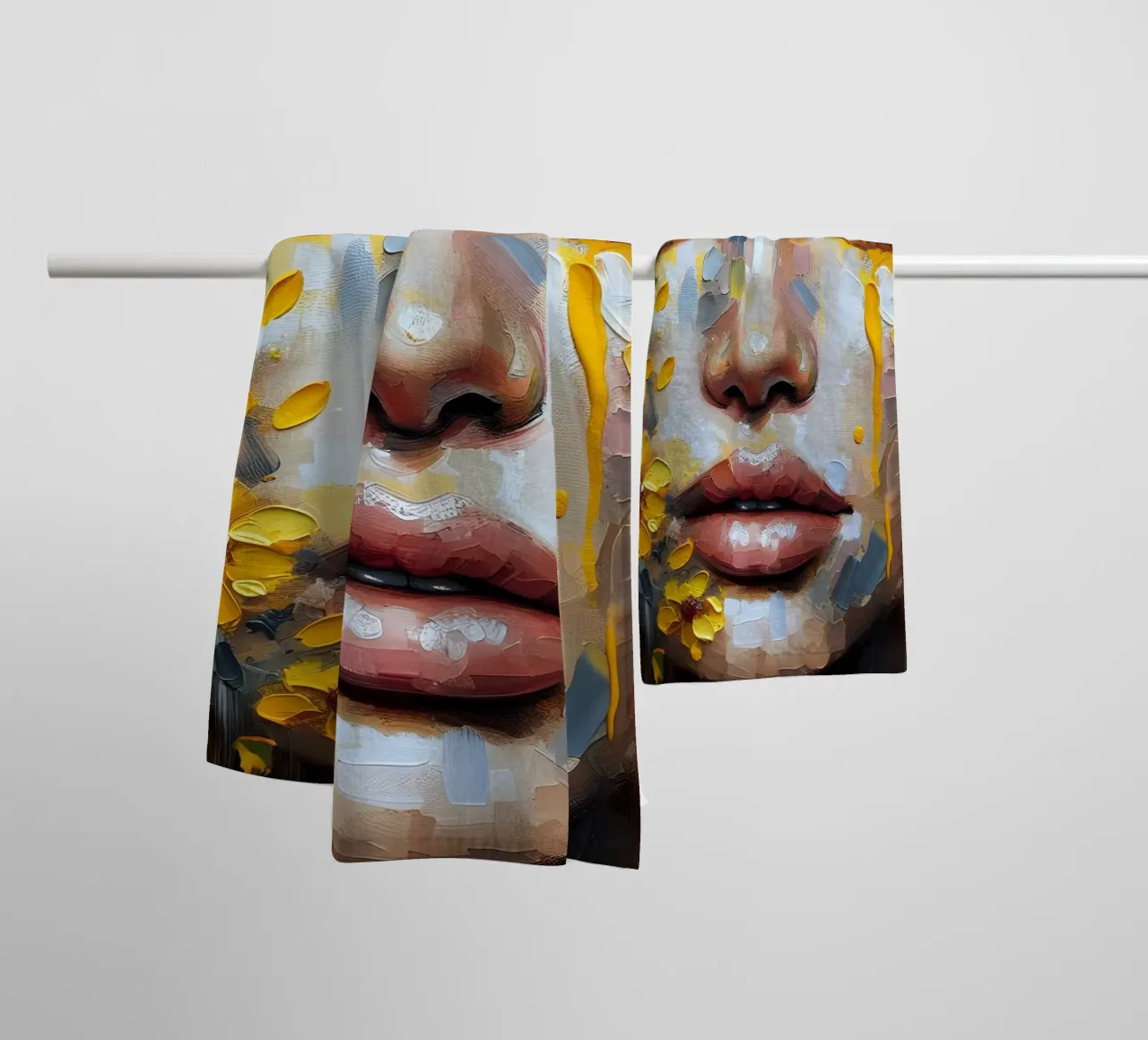 FIORI BOTANICI PITTURA RITRATTO asciugamano da bagno da ARTOMATIC