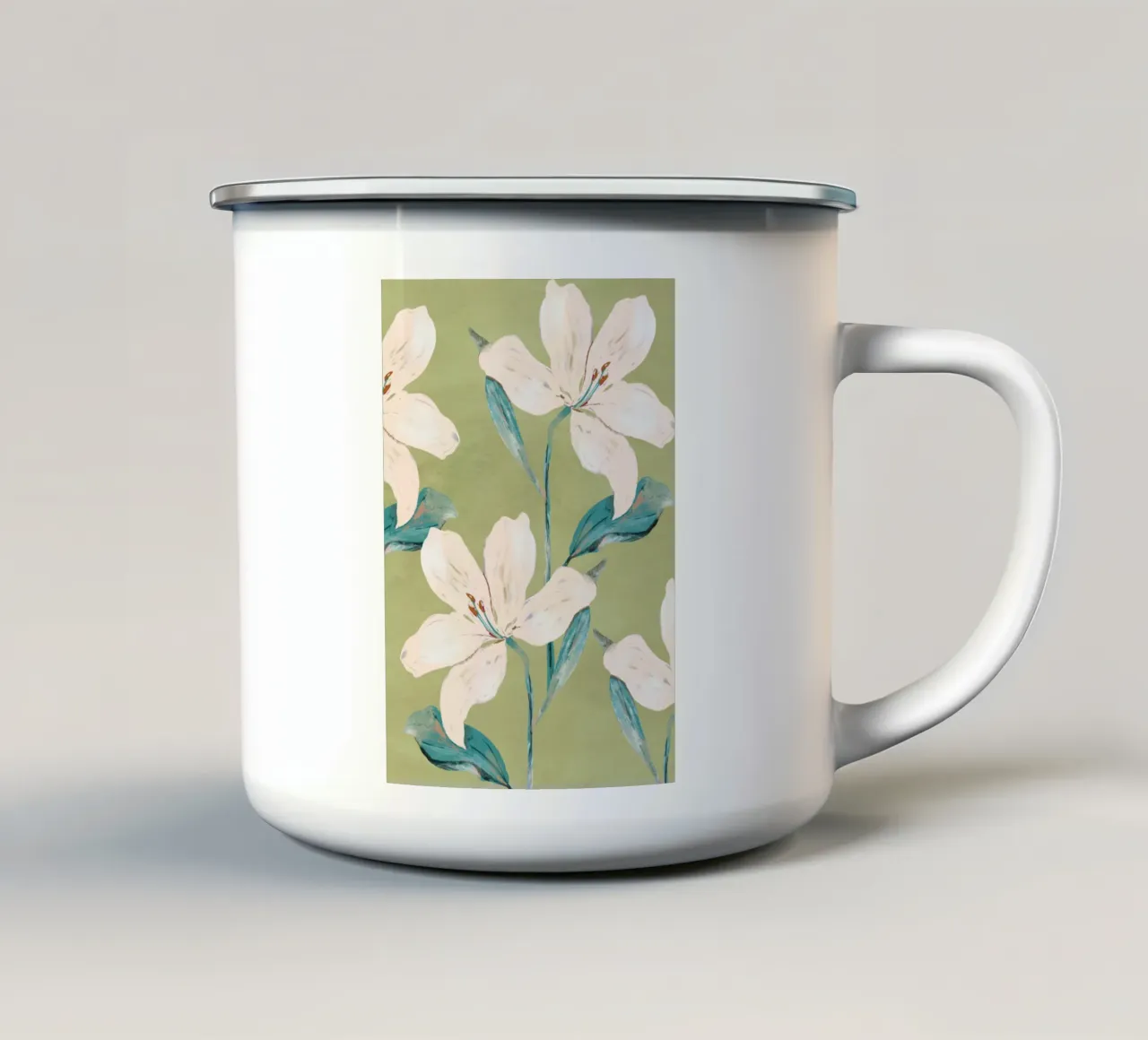 Fiori di primavera 4 tazza in smalto da ThingDesign