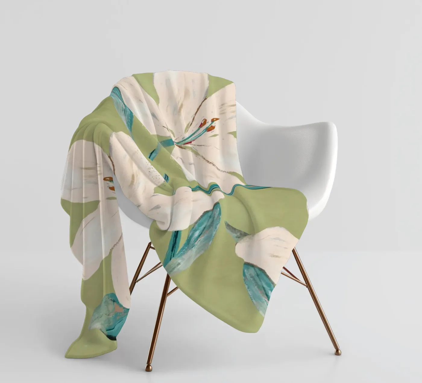 Spring Flowers 4 Fleecedecke von ThingDesign