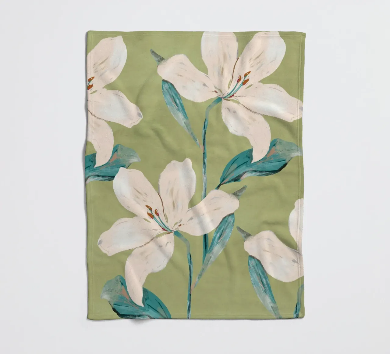 Spring Flowers 4 Fleecedecke von ThingDesign