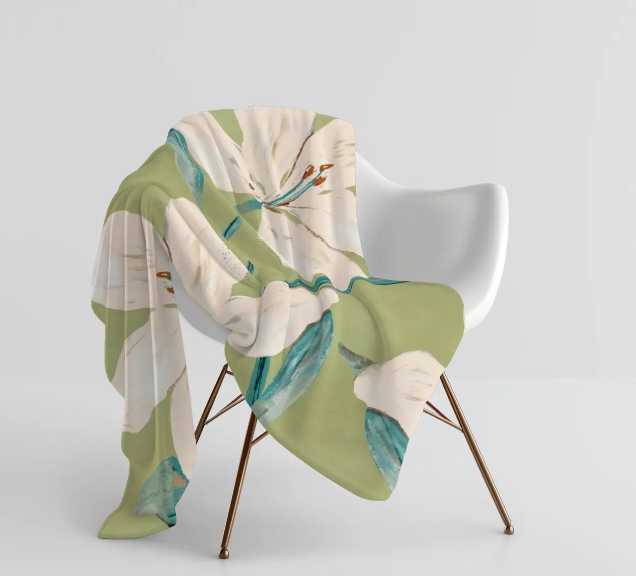 Spring Flowers 4 Fleecedecke von ThingDesign