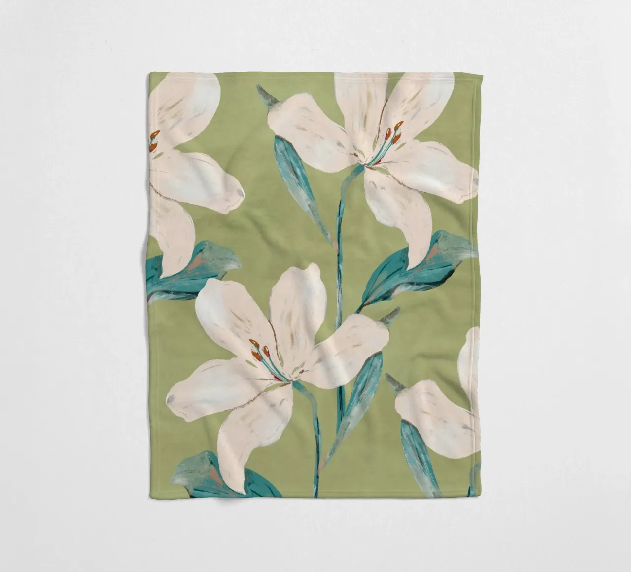 Spring Flowers 4 Fleecedecke von ThingDesign