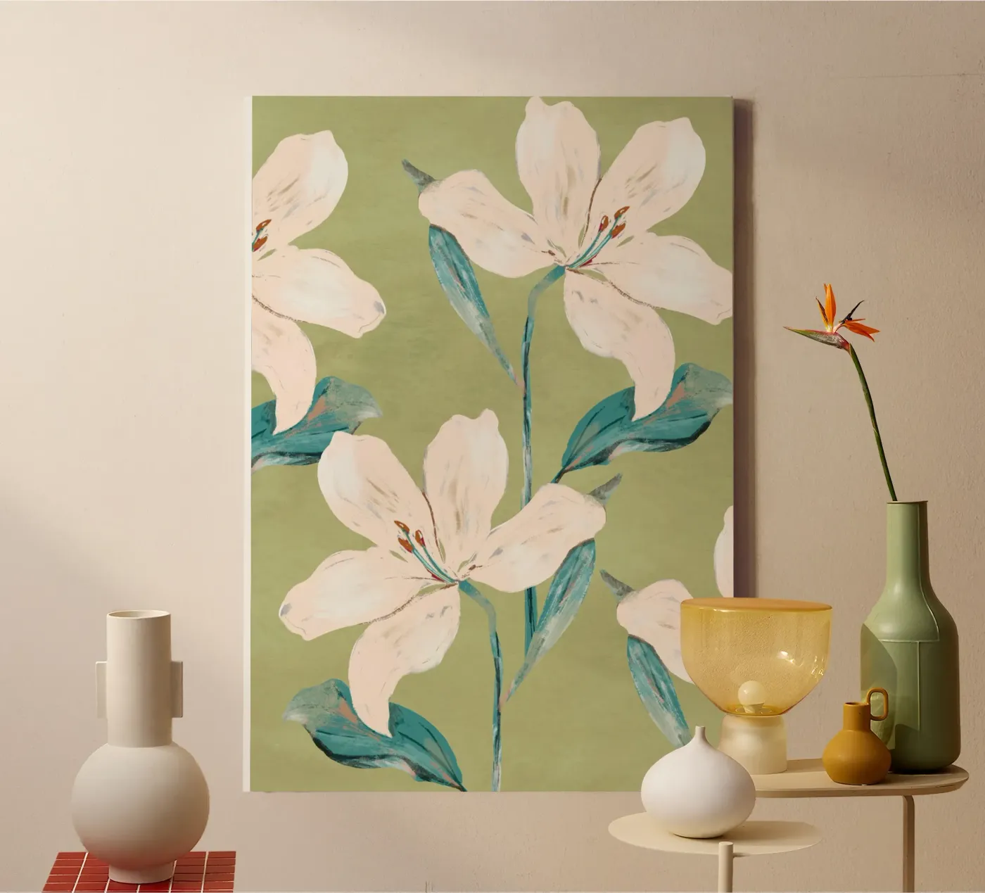 Lentebloemen 4 canvas van ThingDesign