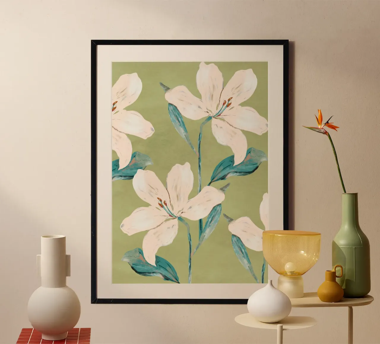 Fiori di primavera 4 poster da ThingDesign
