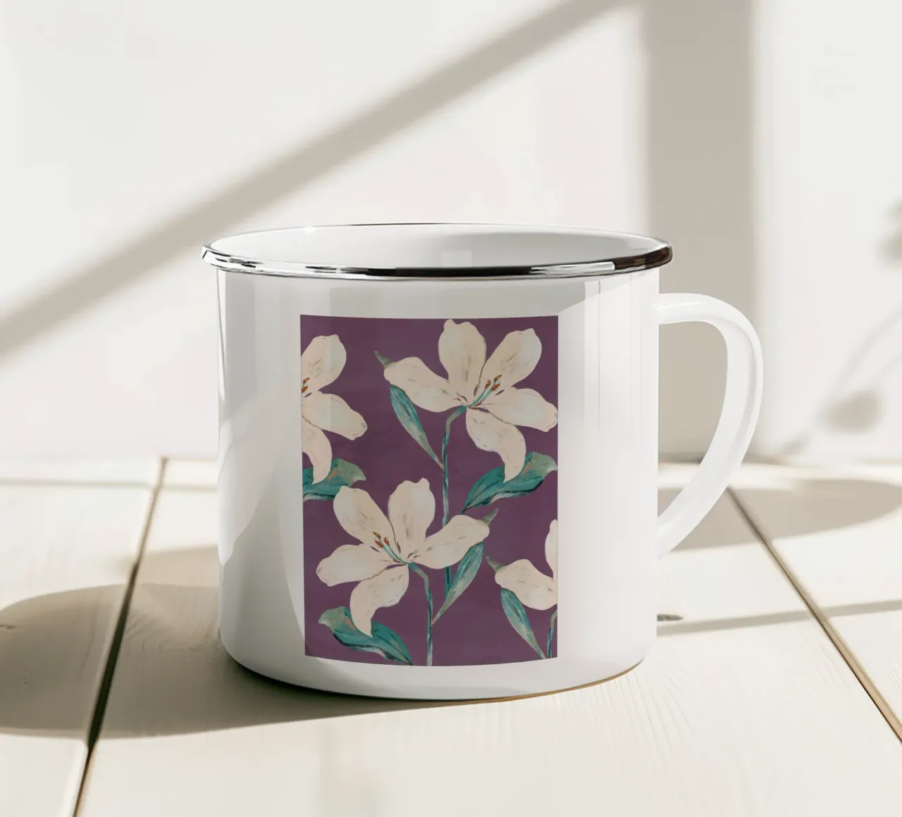 Fiori di primavera 5 tazza in smalto da ThingDesign