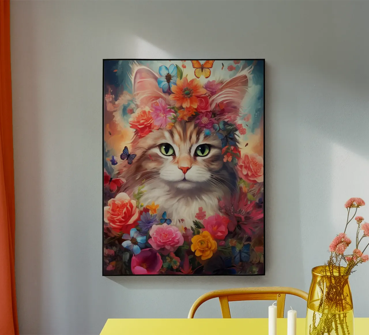 Cat Flowers 2 plexiglass da Mateo