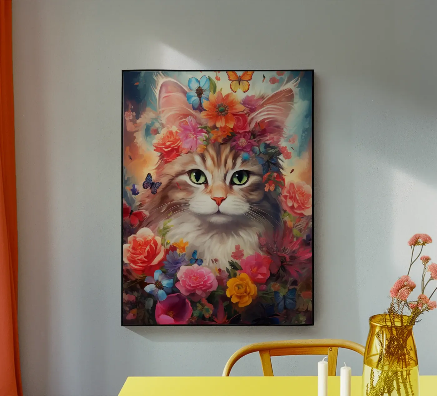 Cat Flowers 2 plexiglass da Mateo