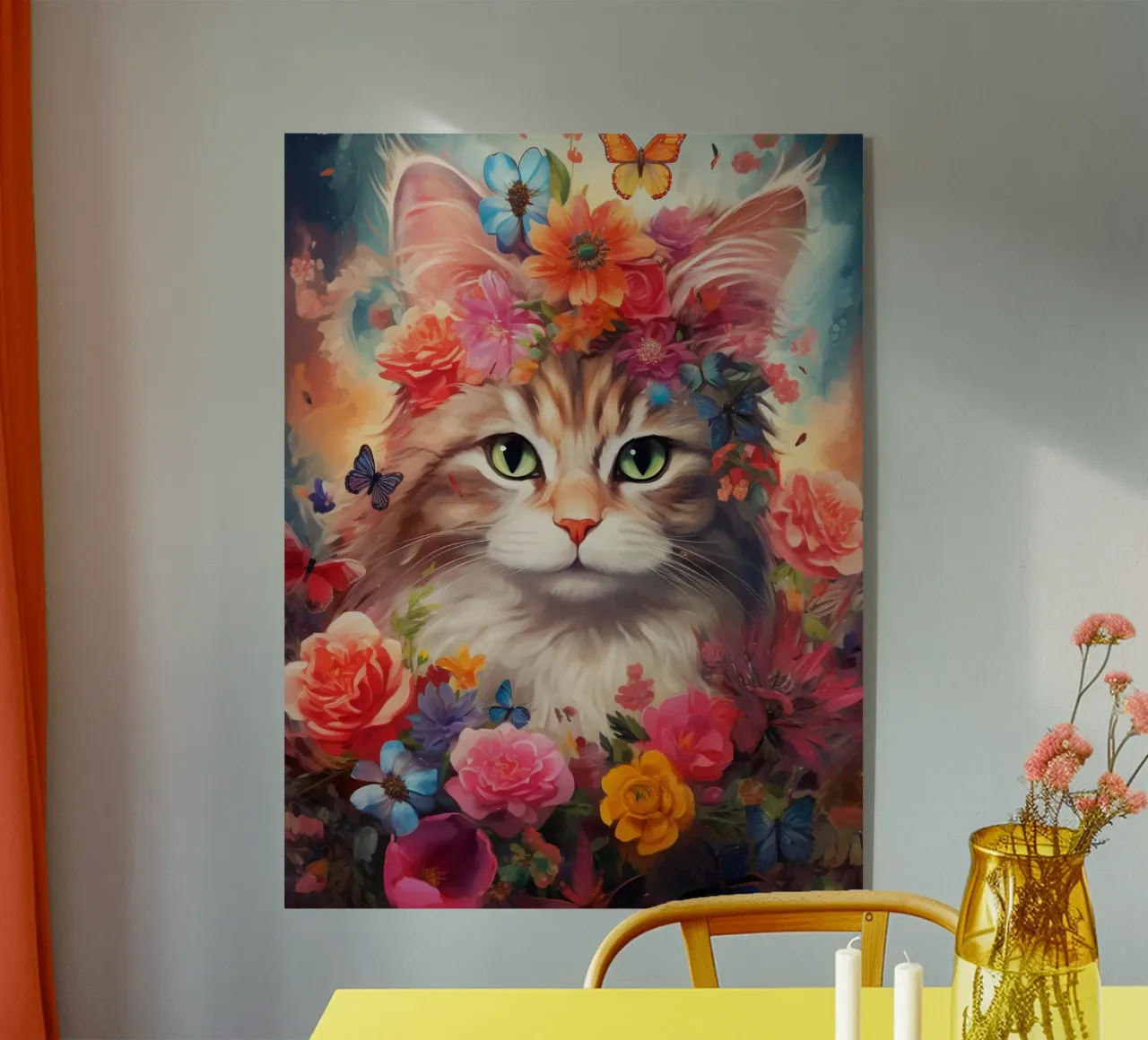 Cat Flowers 2 plexiglass da Mateo