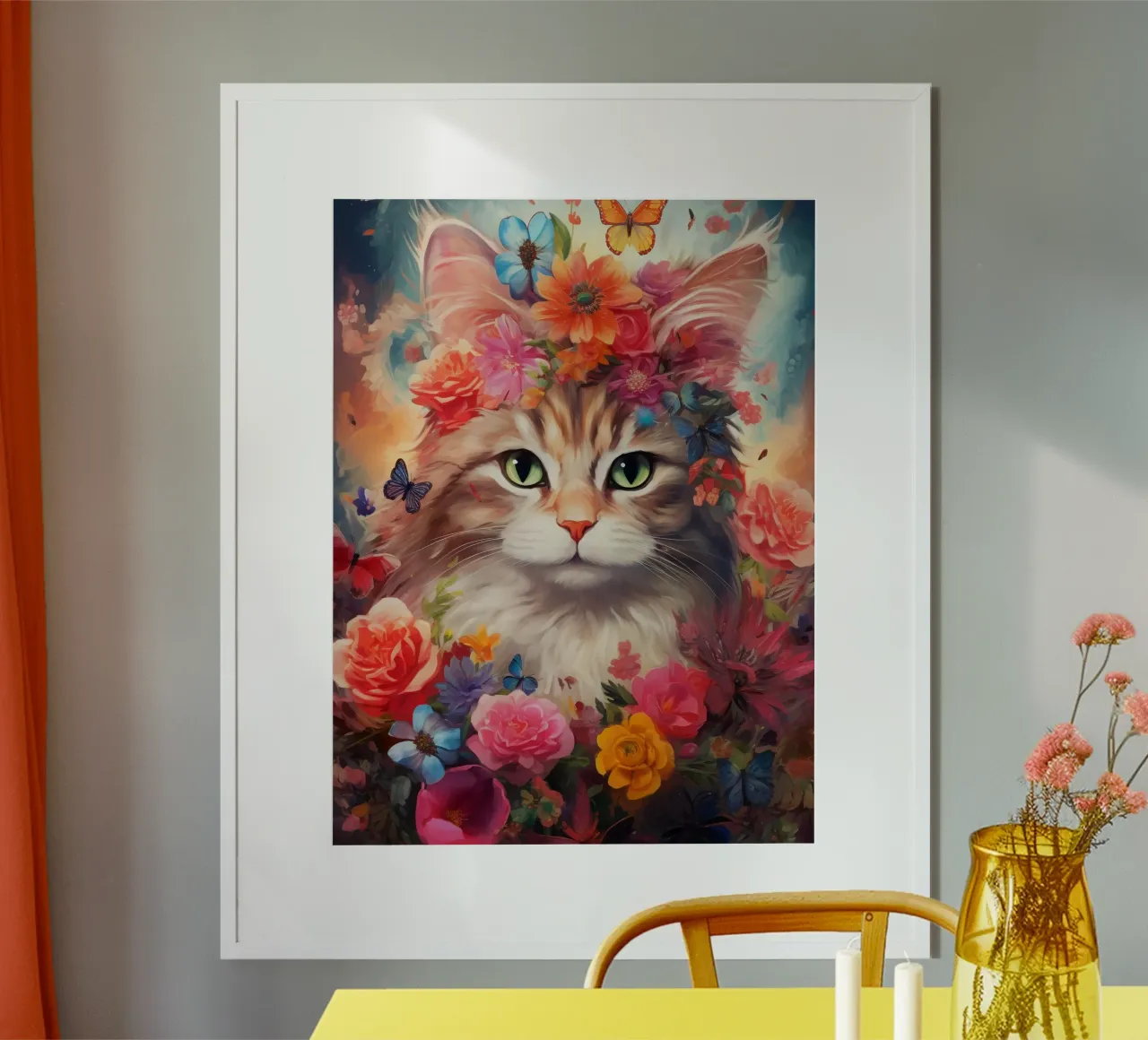 Cat Flowers 2 poster da Mateo