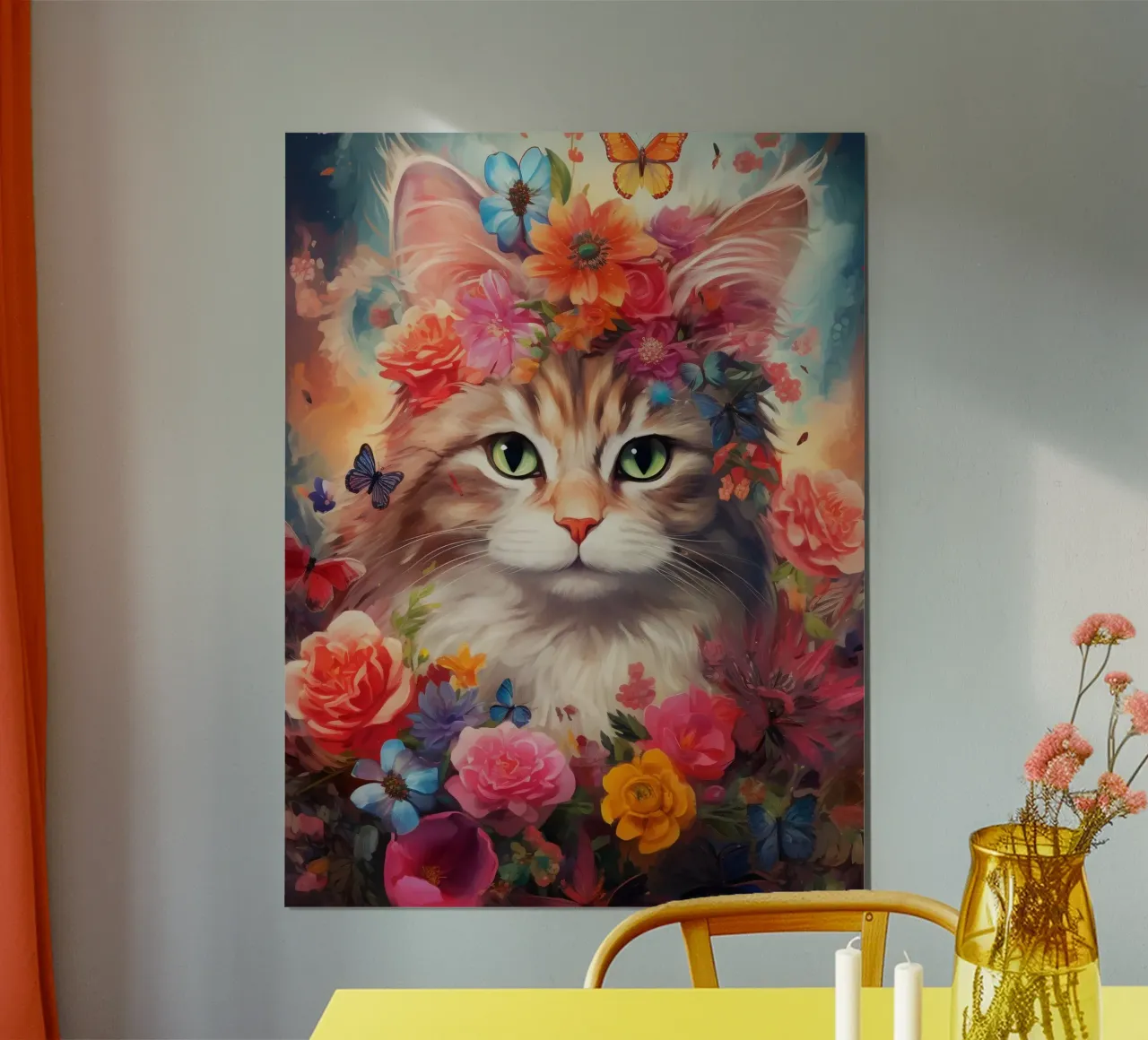 Cat Flowers 2 poster da Mateo