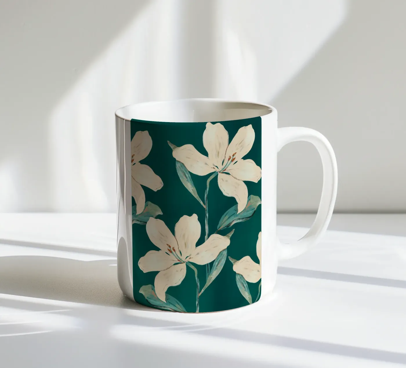 Spring Flowers 2 ceramic mug by ThingDesign